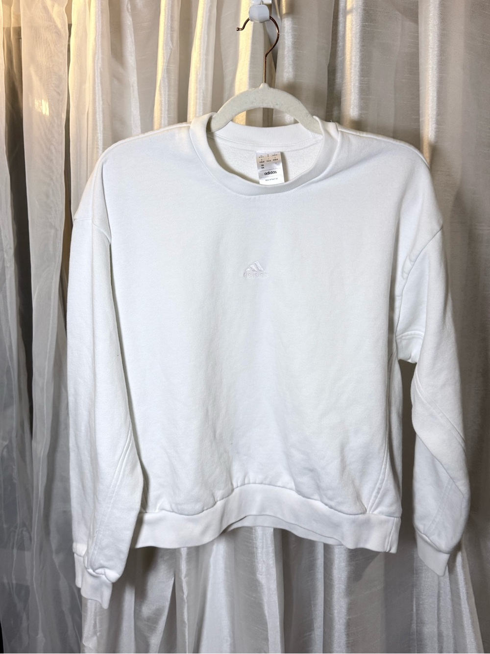 adidas Women’s White Crewneck Sweatshirt
